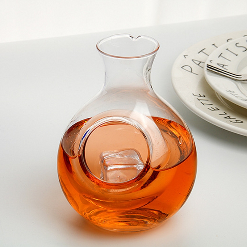 Decantador de vino de hielo para el hogar, botella de Sake de cristal, dispensador de vino exterior, olla de cocina japonesa, Igloo de hámster