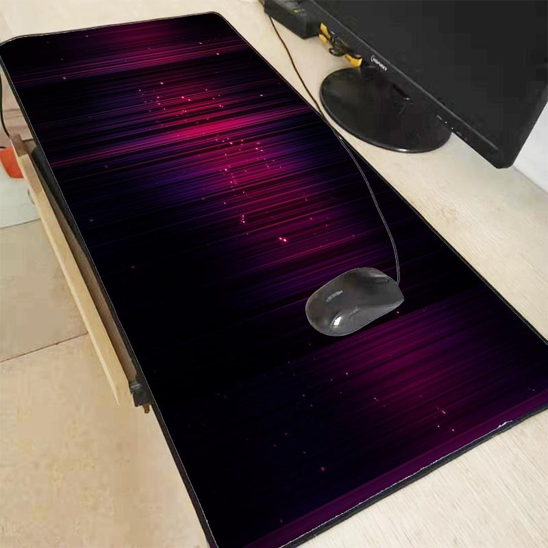 XGZ Cool Purple Lines MousePad Large Locking Edge Speed Game Gamer Gaming Mouse Pad Soft for CSGO Dota 2 Laptop Notebook Mat XXL