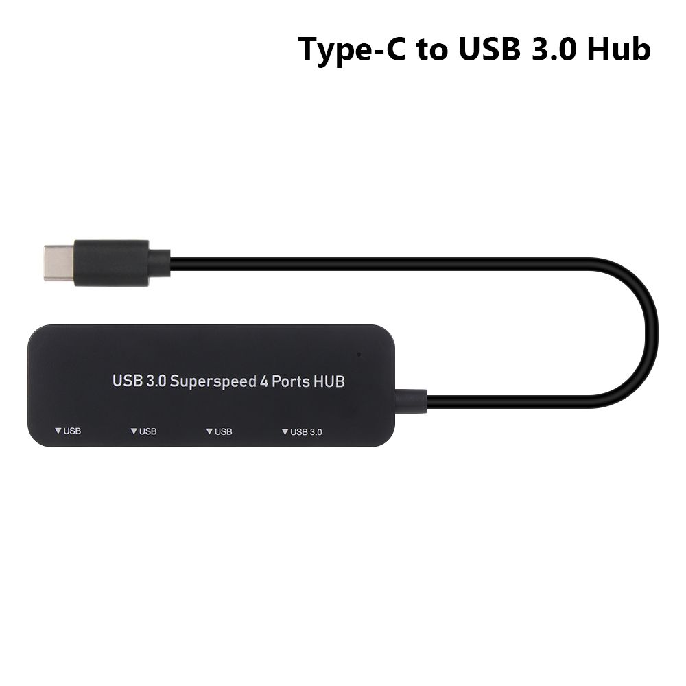 1 Pc High Speed Usb 3.0 Hub Multi Usb Splitter 4 Poorten Expander Adapter Type-C/ Type-een Naar Usb Computer Accessoires Voor Laptop Pc: Type-C to USB3.0 Hub