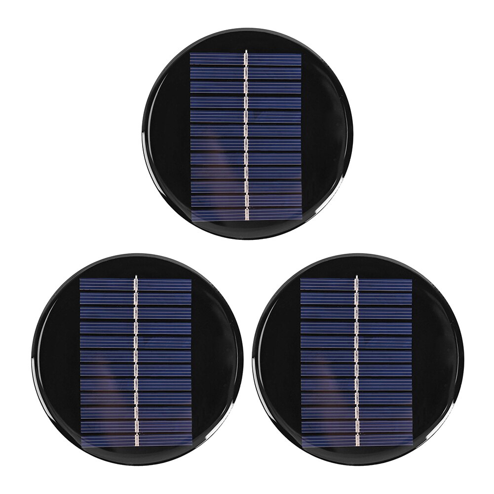 6V 0.8W Solar Cell Module Circle Round Epoxy BoardEpoxy Polysilicon Solar Panel Module 100mm Dia for DIY