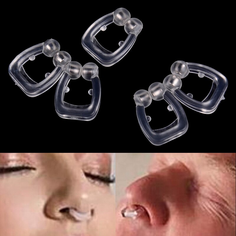 2/5 stk silikone magnetisk anti snorke stop snorken næse klip sove bakke sovemiddel apnø vagt nat enhed