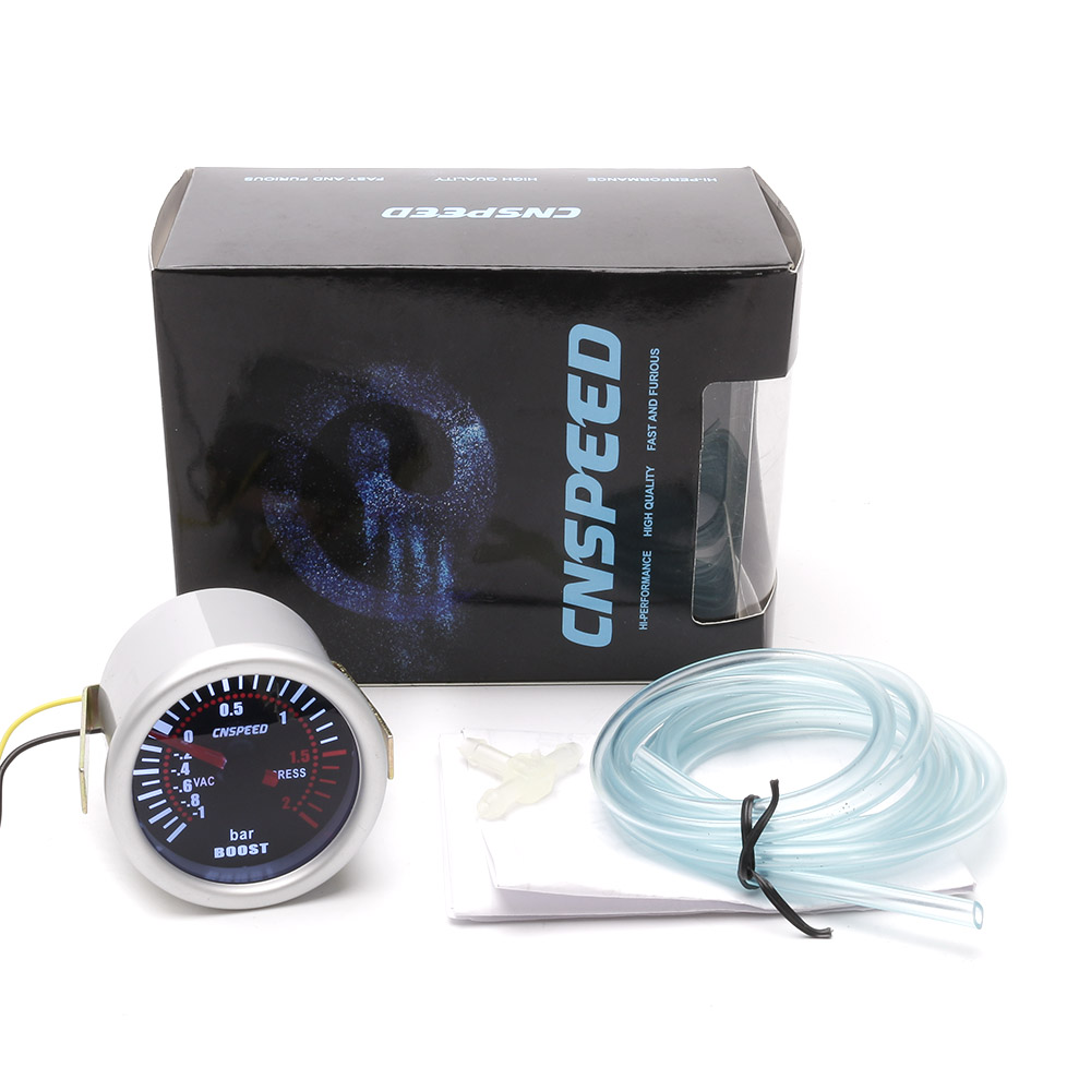 Cnspeed 2 " 52mm bil turbo rökmätare len -1-2 med justerbar auto turbo kit psi 1-30 in- hyttpulsregulator  yc101310