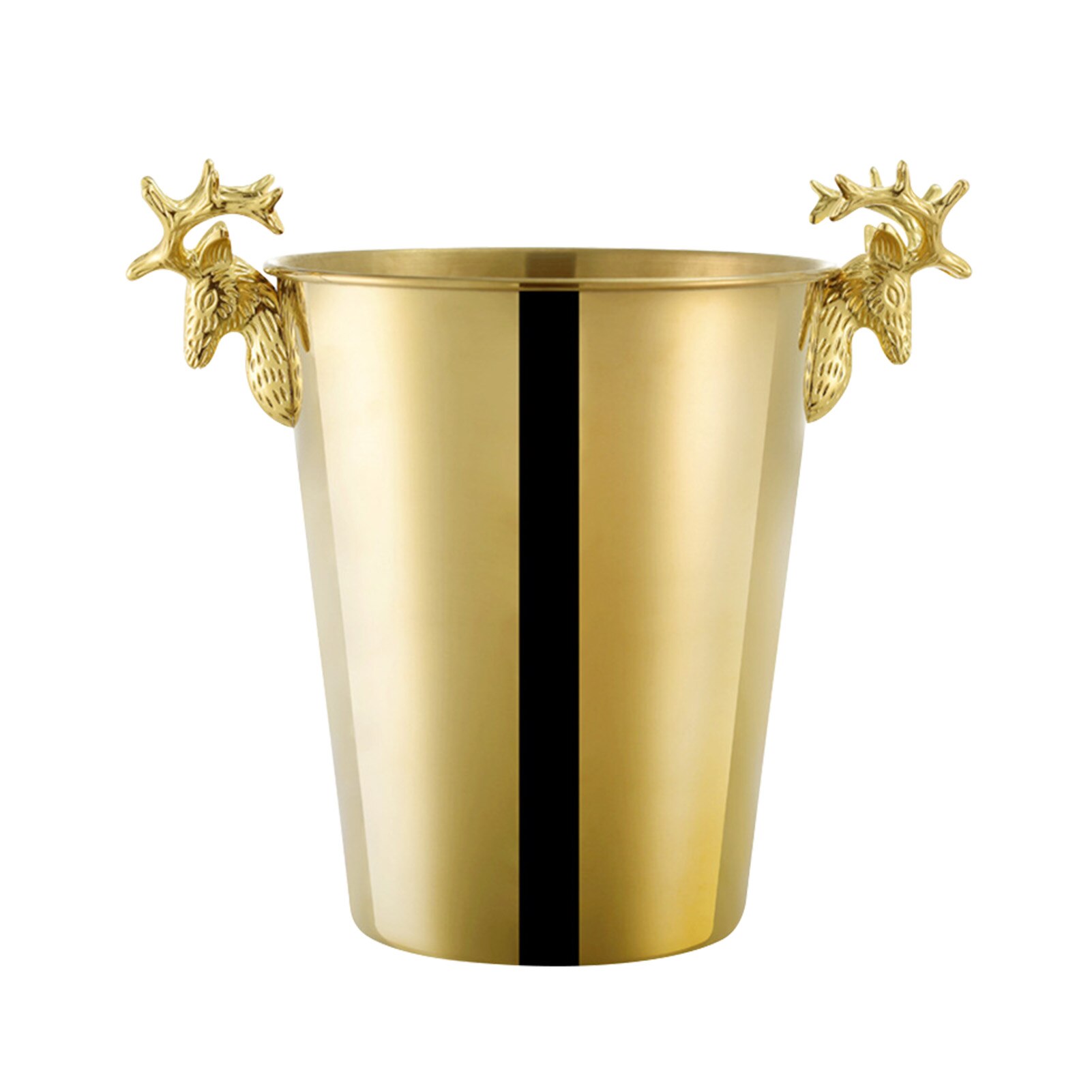KTV-enfriador de botellas de vino, Enfriador de cerveza, barril de hielo de plata, oro, estilo europeo, barril de champán, cabezal de ciervo, cubo de hielo: Gold 5L