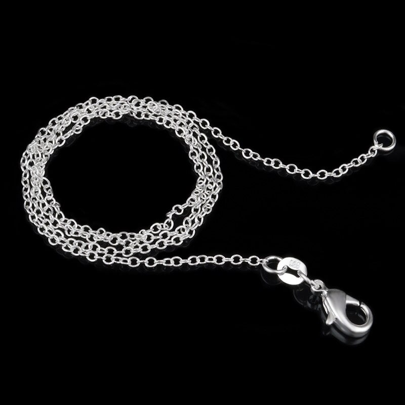 FSUNION-Cadena de serpiente chapada en plata para mujer, collar de 1MM, joyería llamativa, gargantillas, accesorios de , novedad de: 2 / 24inch