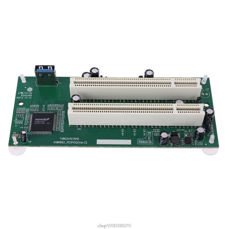 PCI-Express to Dual PCI Adapter X16 PCIe Slot Expansion Card USB 3.0 Cable Add on Cards Converter Ap05 21
