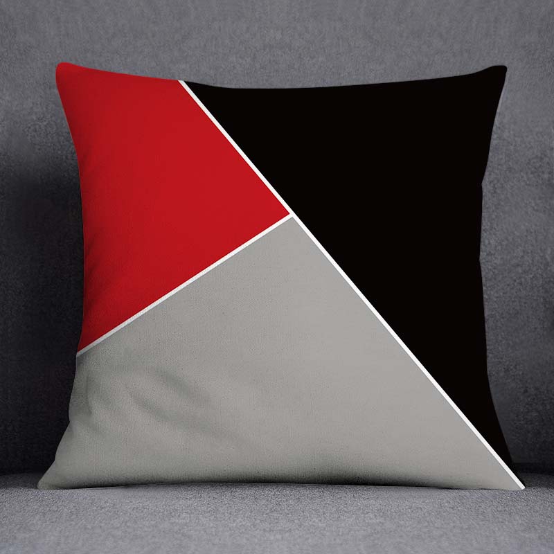 Quadratischer Kissenbezug mit abstraktem geometrischem Muster für Zuhause, Wohnzimmer, Sofa, Schlafzimmer, Dekorationskissen: 470*1500mm / Rosa