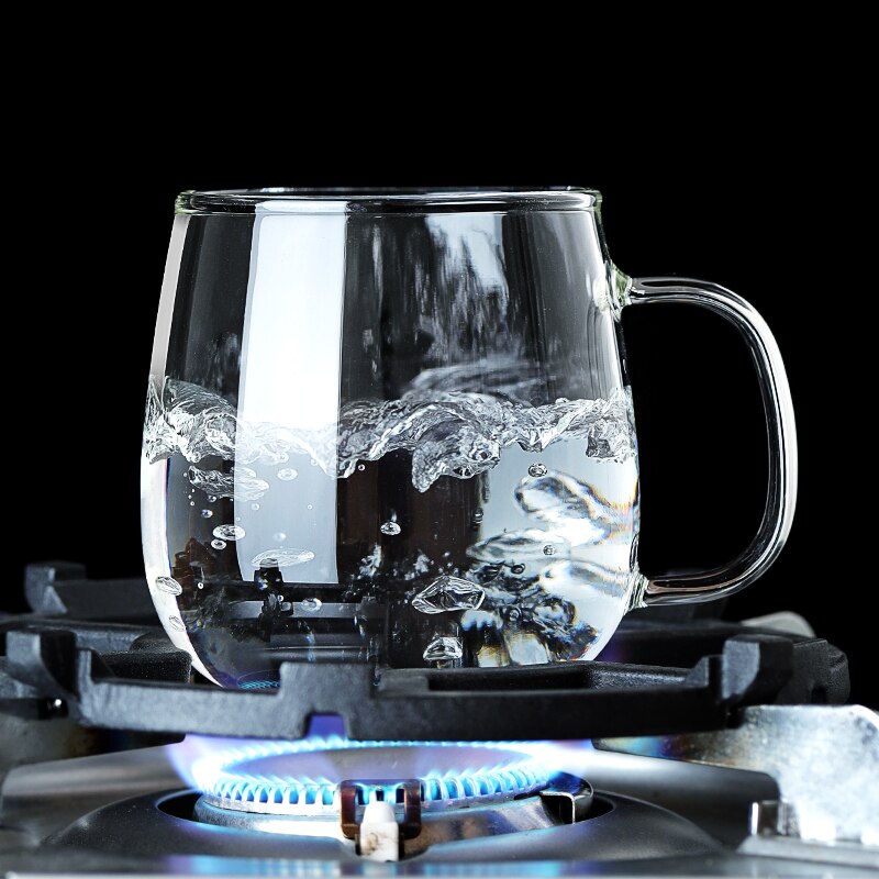 Gentleman glas te kop glasfilter kontor rejse vand te krystal krus håndværk borosilikat glas kop låg bpa fri