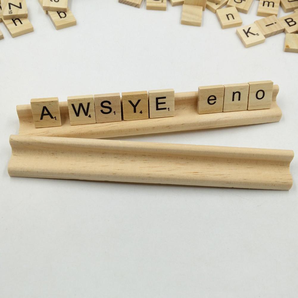 100Pcs English Letter Set Word Scrapbooking Scrabbled Number Alphabet Tile Early Education Wooden Letter Block Home DIY Crafting