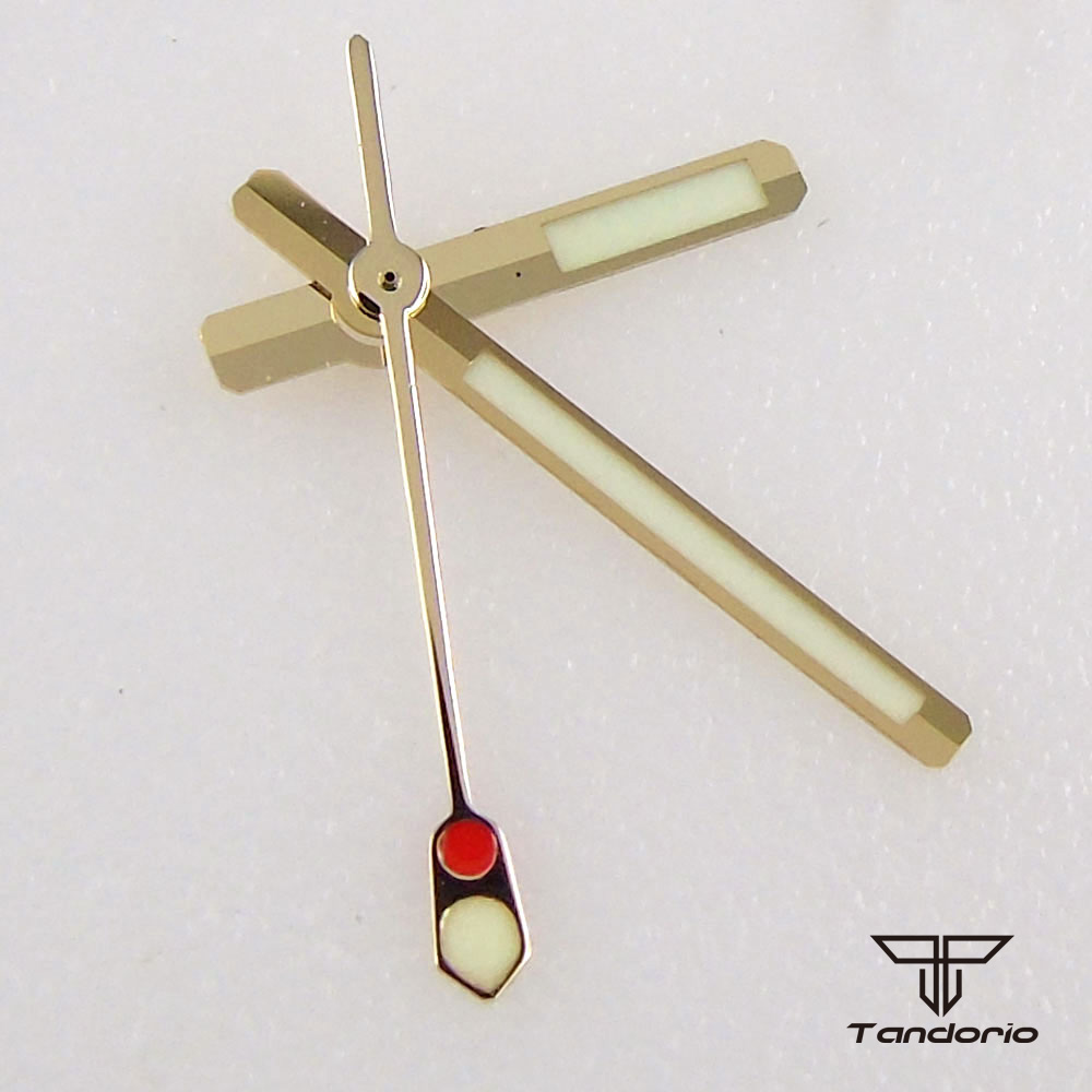 Rose Goud/Geel Goud/Zilveren Horloge Handen Fit Voor NH35 / NH36 / 7s26 / 7s36 / 7s25 / 7s35 / 6r15 Beweging Lichtgevende Horloge Onderdelen: Golden edge