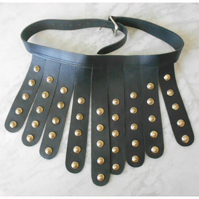 Greek roman legion gladiator pu leather belt skirt medieval viking cosplay costume larp halloween party club accessories for men: Default Title