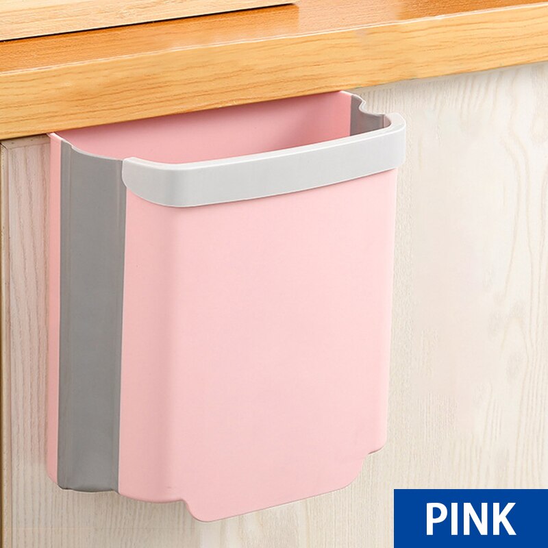Saving*kitchen folding garbage can car recycling bin kitchen garbage can garbage can garbage can garbage can kitchen garbage can: pink / trumpet