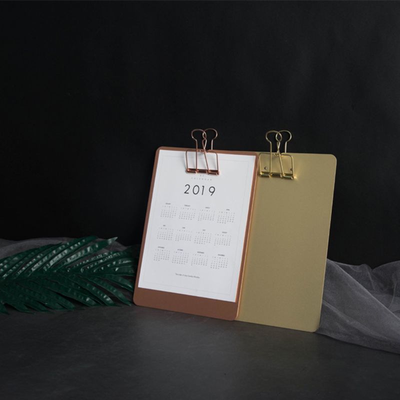 Metal Clipboard Writing Pad File Folders Document Holder School Office Stationery Supply 3 Colors