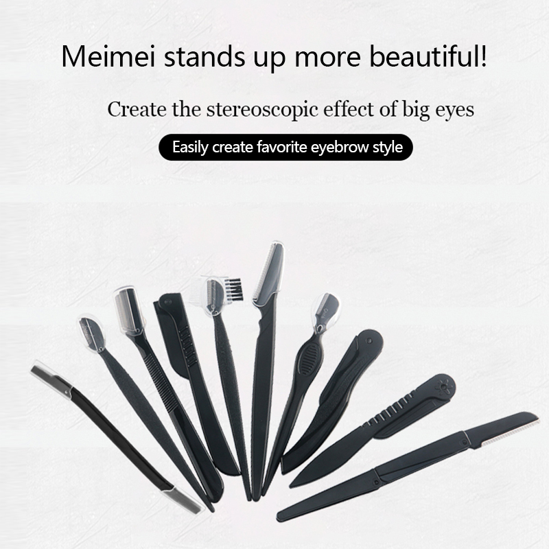 1Pcs Portable Makeup Eye Brow Razor Blade Eyebrow Trimmer Shaper Shaver Face Hair Remover Set Cosmetics Women