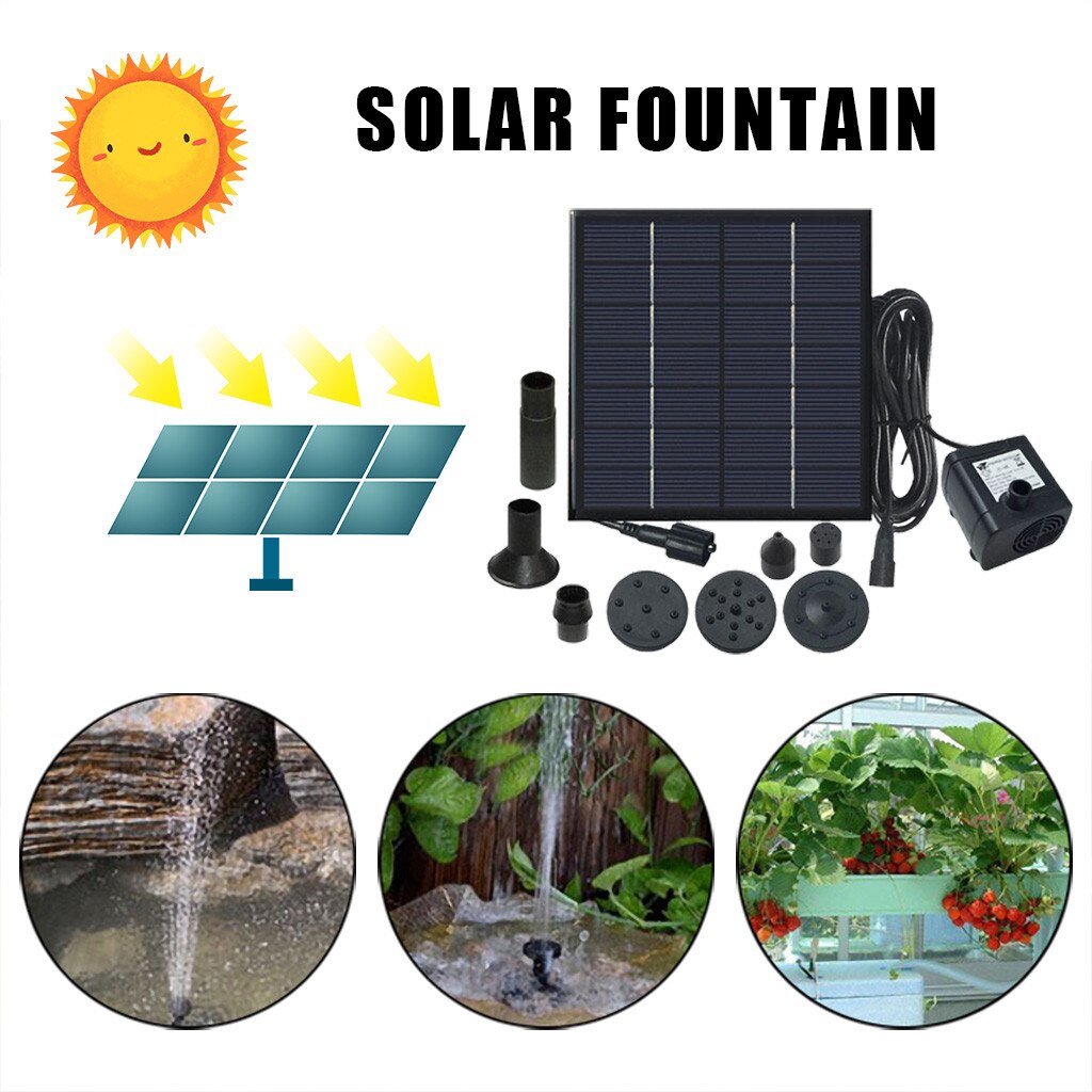 Solar fountain-small swimming pool, courtyard garden decoration cooling outdoor fountain bird bath square beautifully T6