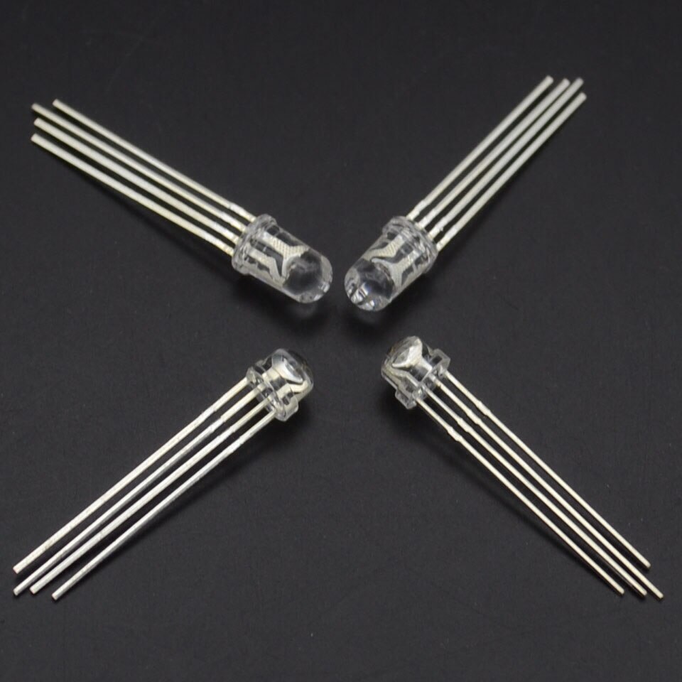 50pcs 5MM / F5 transparent full color LED a total ... – Grandado