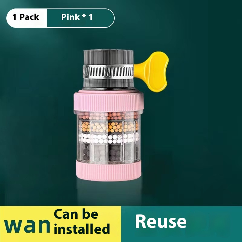 Waterkraanfilter Huishoudelijke keuken Thuiskraan Mini Kraanwater Schone luchtreiniger Filter Filtratiepatroon Koolstoffilter: Bordeaux