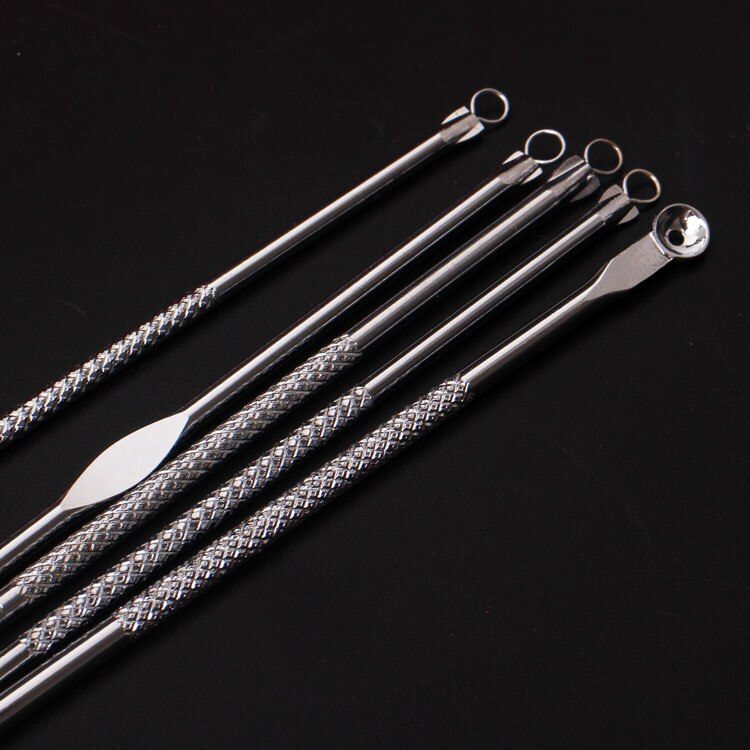 Set van 5 premium mee-eters, acne, comedonen, puistjes, vlekverwijderaars, mee-eters, puistjes, naalden, huidverzorgingsset