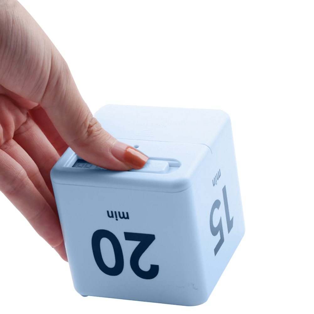 Cube Timer Pomodoro Timer Cute Minutes Cube Timer Miracle Blue Time Cube Timer for Kitchen Office Travel Sports Time Management