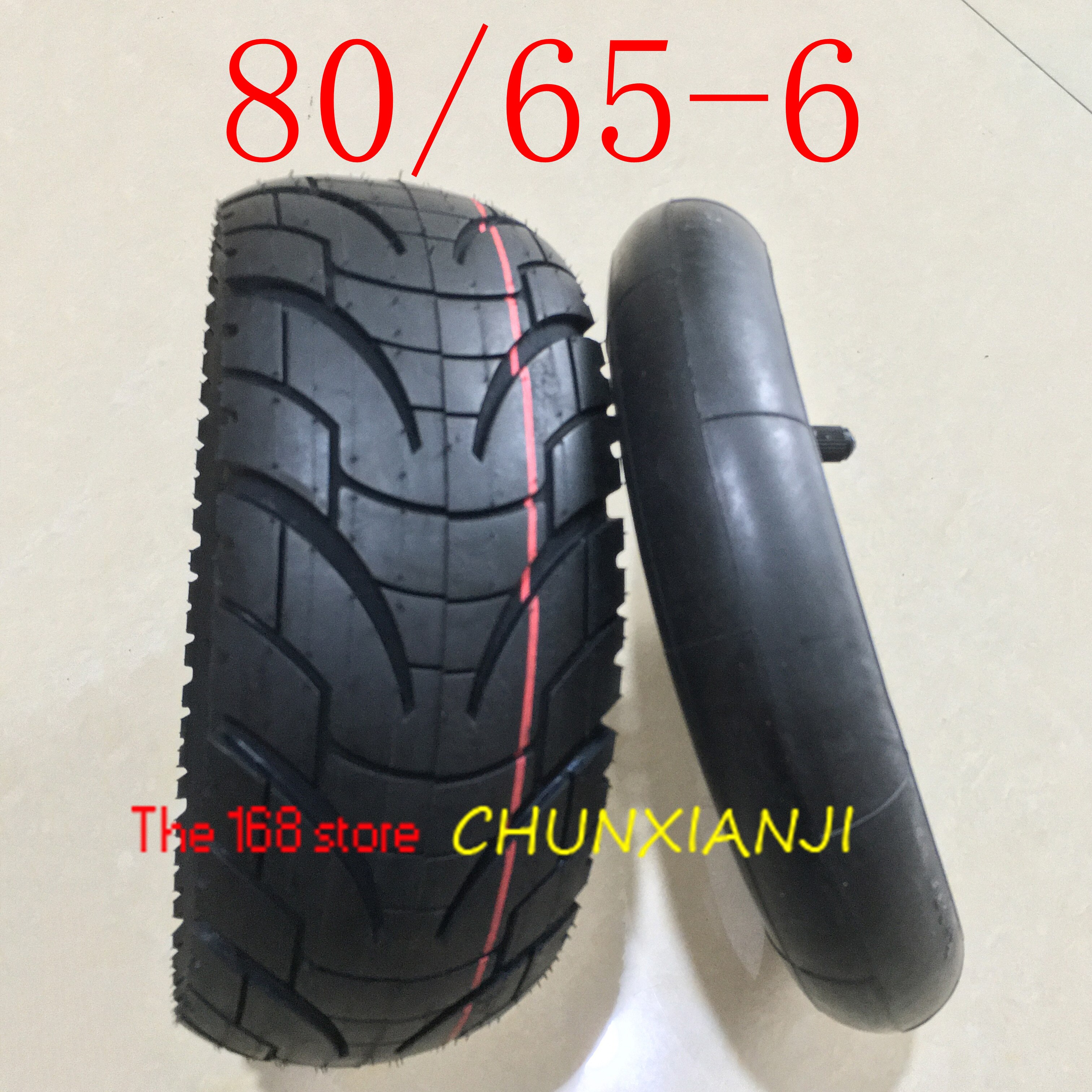 Storlek 80/65-6 däck innerrör 10 x 3.0-6 inner yttre däck för elektrisk skoter hastighetskänsla 10 noll 10x 10 * 3.0