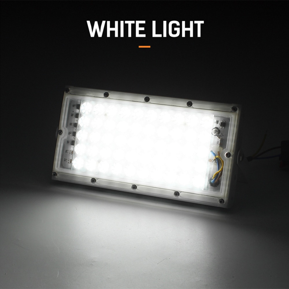 ledet flomlys 50w dc12v vanntett  ip65 reflektor ledet søkelyset projektor flomlys gatelys utendørs belysning kald hvit