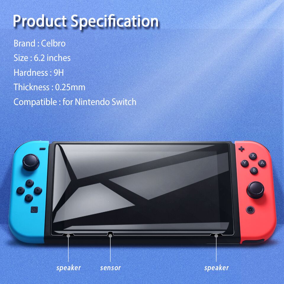 2PCS 9H Protective Glass for Nintend Switch Tempered Glass Screen Protector for Nintendos Switch NS Glass Screen Protection