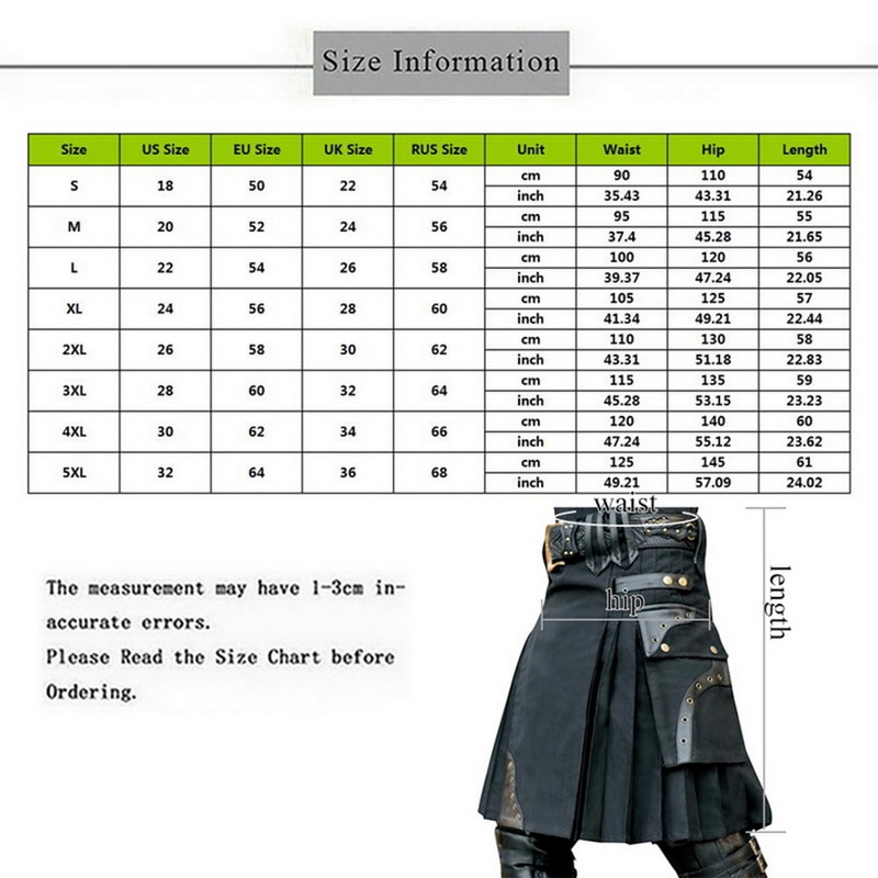 Skotsk herre kilt traditionel nederdel metal klassisk retro traditionel personlighed kilts tjek mønster nederdele