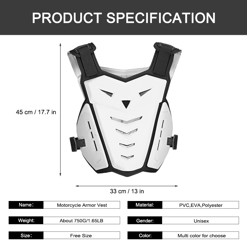 Motorfiets Armor Vest Motorbike Borst Terug Bescherming Gear Armor Motocross Skateboarden Racing Vest Body Protector