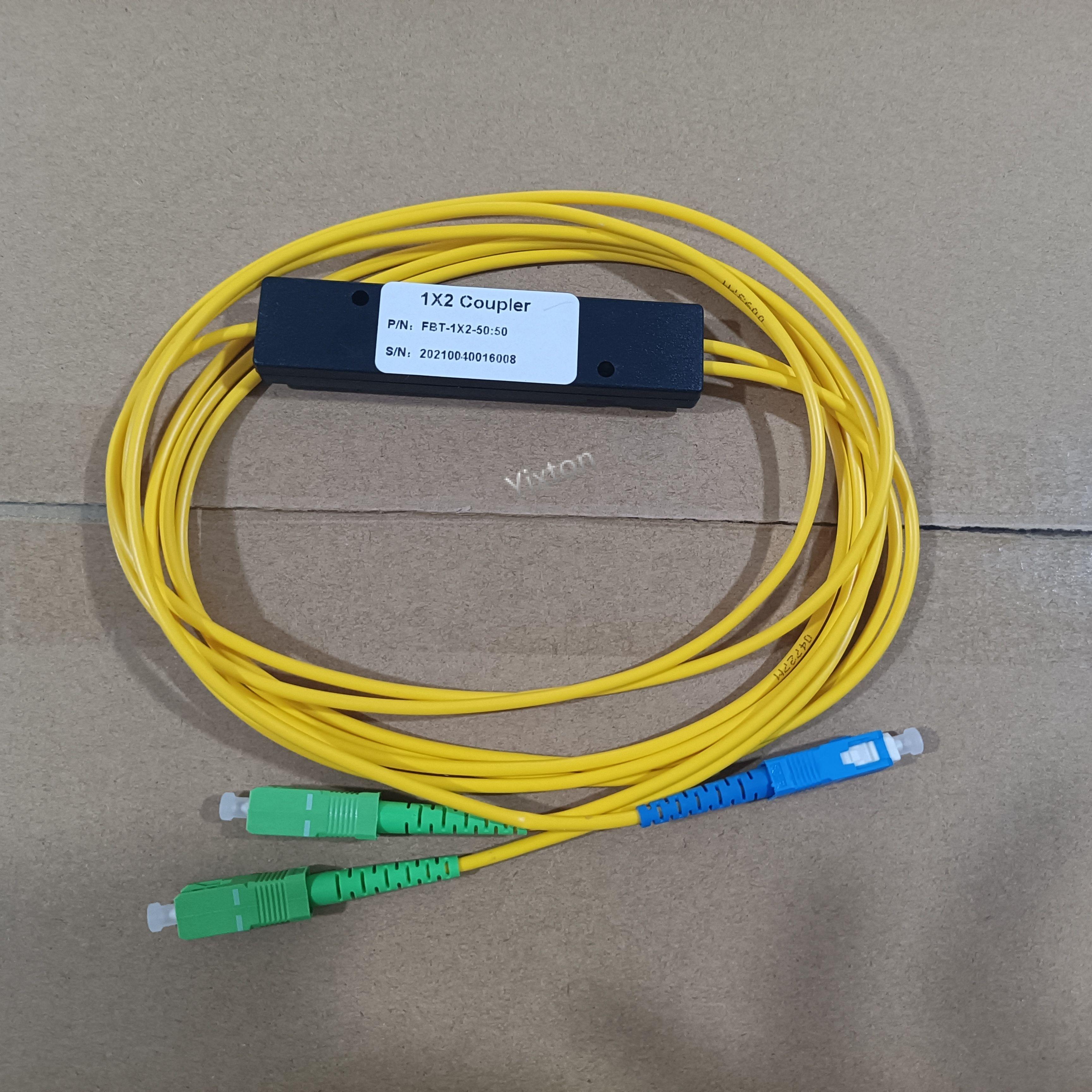 10pcs/lot 1X2 PLC Singlemode Fiber Optical splitter FTTH PLC fabrica esse splitter box sm plc 1x2 sc/upc sc/apc