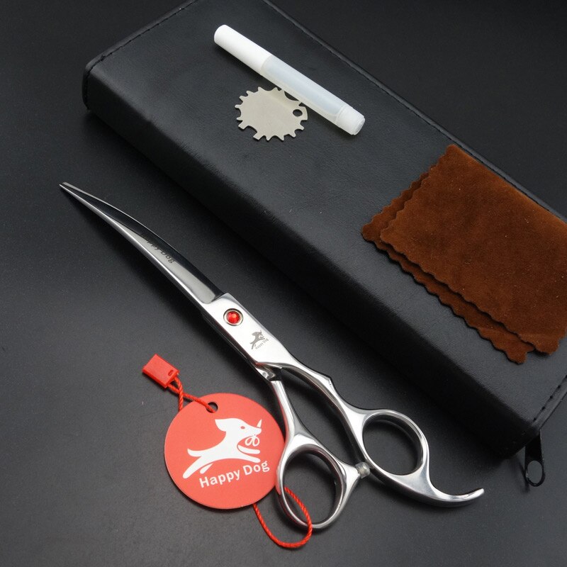 7 inch Pet Grooming Scissors set,Straight scissors & Thinning scissors & up-Curvedscissors & down-Curved scissors: down Curved scissor