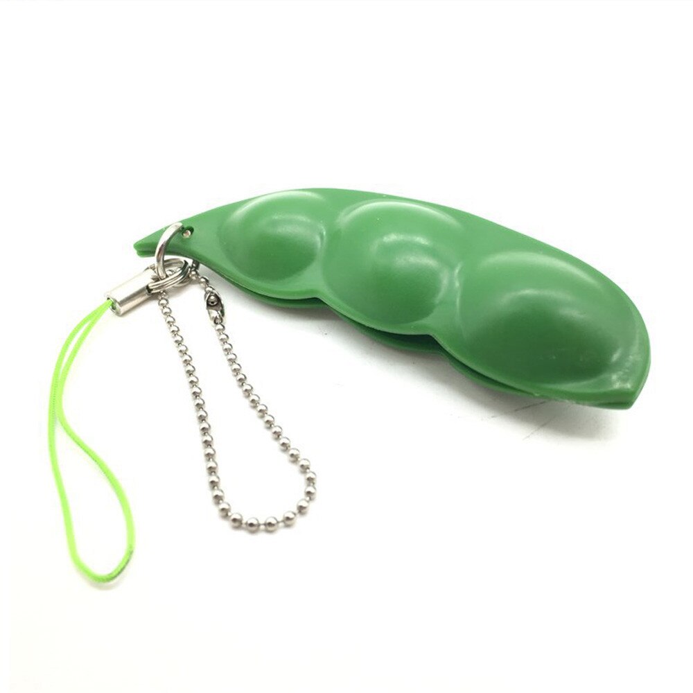 Squishy Infinite Squeeze Edamame Bean Pea Stress Relief Fidget Bean Squishies Toys Keychain Adult Kids Decompression Toys