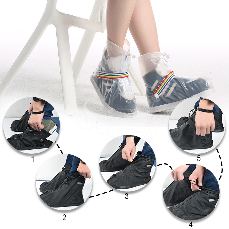 GXGM Copriscarpe Antipioggia, Copriscarpe Impermeabili Riutilizzabili - Foto 4