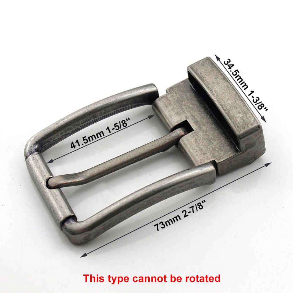 1Pcs 35Mm Metalen Geborsteld Mannen Gesp Matte Brown Clip Gesp Draaibaar Bodem Enkele Pin Half Gesp Lederen craft Riem
