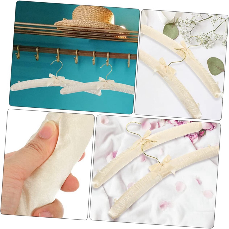 Cintre Blanc Antidérapant Rembourré en Mousse pour Femme, Vêtement pour Pull et Jupe, 10 Pièces