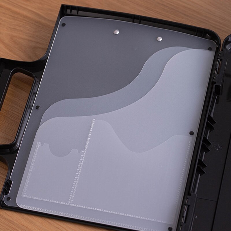A4 Storage Clipboard File Box Case Document File Folders Clipboard Portable Clipboard Storage Case with Calculator