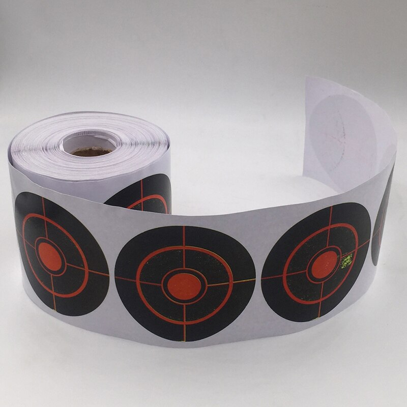 250 Roll Schieten Doel Sticker 7.5Cm Langdurige Duurzaam Schieten Accessoires Bullseye Spatten Doel Reactieve Sticker