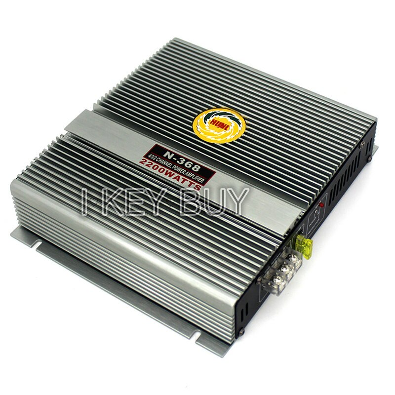 Auto Booster Bass Amplifiers Aluminum 12v 2200W 2 Channel MOSFET Car Play Music Stereo Audio 2 Way Power Class