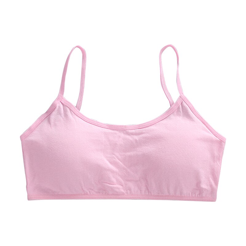 [B209] reggiseno per ragazze 12 anni spalline reggiseno intimo cotone bambini Adolescente formazione traspirante bambino Adolescente: Pink