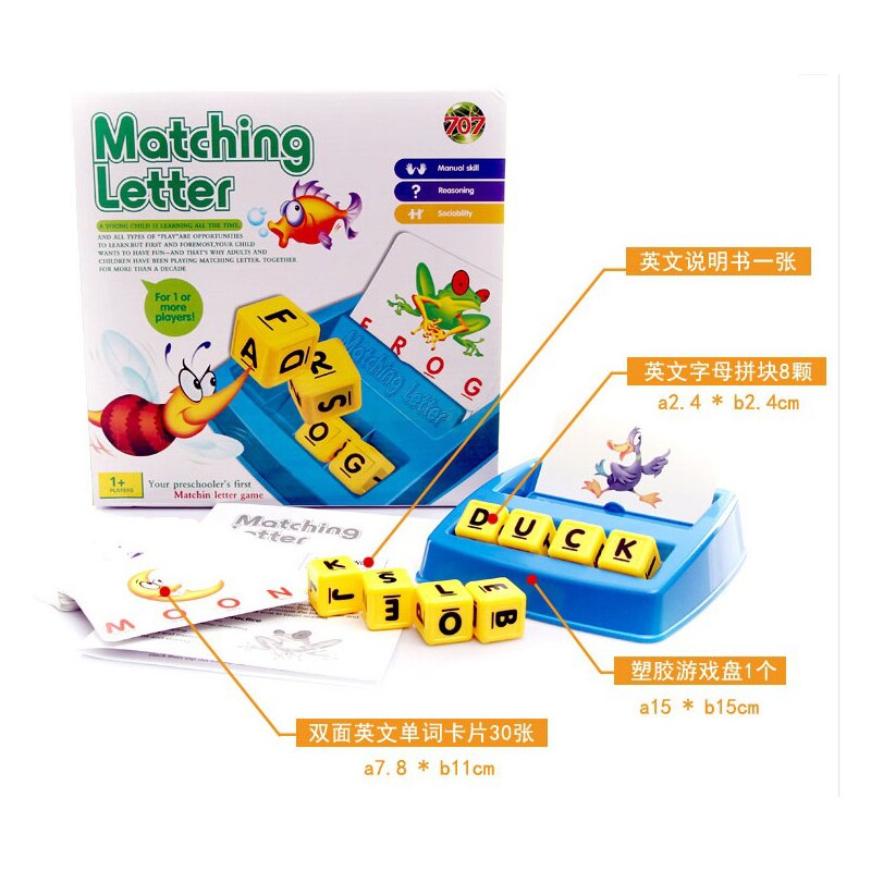 Kid's Alphabet Letters ABC Matching Toys For Children Word Learning Education English Early Educational Game With Kids