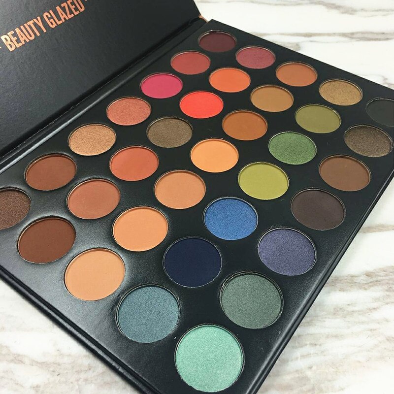 BEAUTY GLAZED Brand 16 Color Pressed Shimmer Matte Glitter Eyeshadow Diamond Rainbow Make Up Cosmetics Eye shadow Magnet Palette: 6