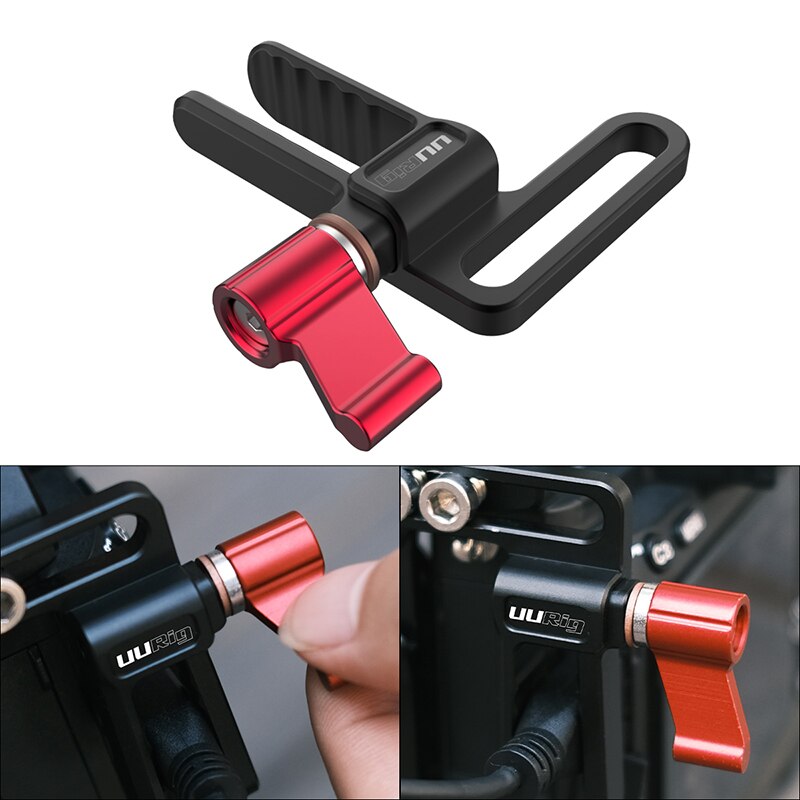 UURig-abrazadera de Cable HDMI para cámara Sony R068 A72/A73, soporte de Clip de Cable de interfaz HDMI ajustable de 12MM