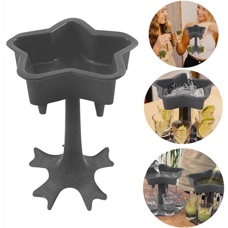 Liquor Dispenser Hexagonal Drink Liquor Dispenser Fits Most Glass Pours 6 Shots Or Drinks At Once Wine Dispenser And Holder