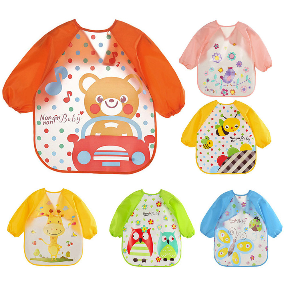Baby Slabbetjes Burp Doeken Waterdicht Cartoon Print Kids Tekening Kiel Voeden Accessoires
