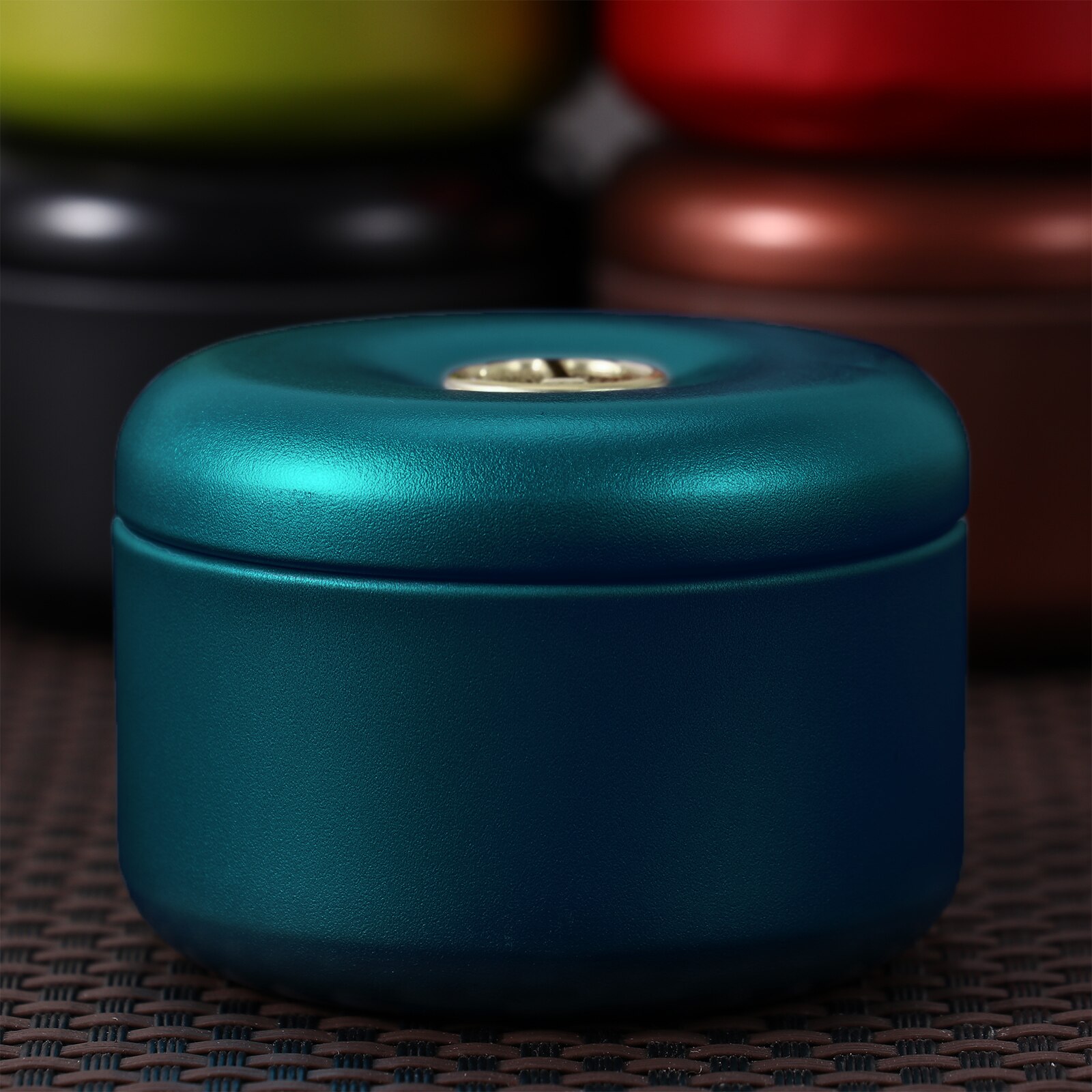 5p Tea Tins Storage Containers Portable Travel Tea Coffee Can for Airtight Keeping Dry Storing Loose Tea Leaves Box Ceramic Jar