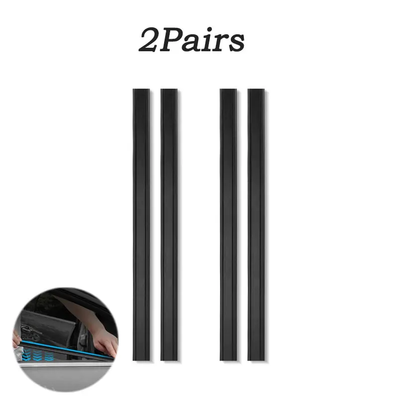 4Pairs Universal Car Side Window Wiper Accessories Window Cleaning Tool For Car Water Mist Removal Wipers Blade: black