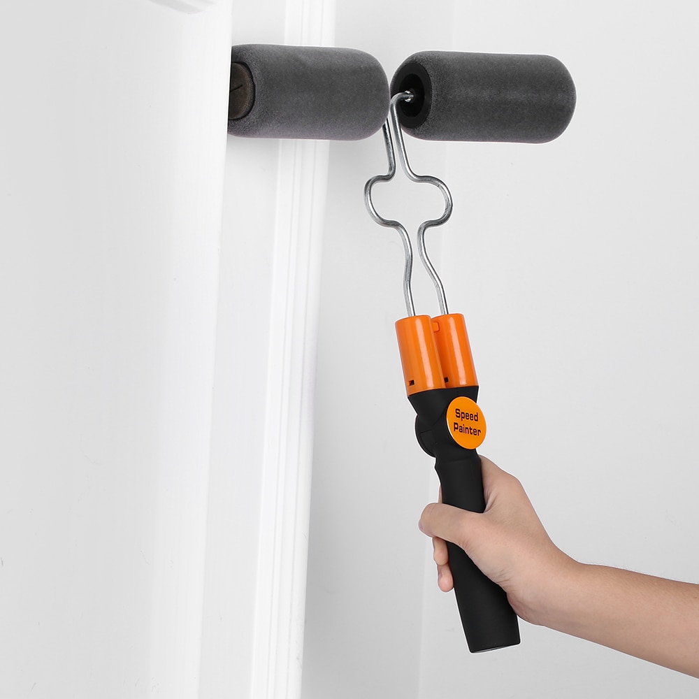 Double Paint Roller Adjustable Double-Sided Multi-Function Paint Brush Painting Roller DIY Graining Tools for Wall Decor