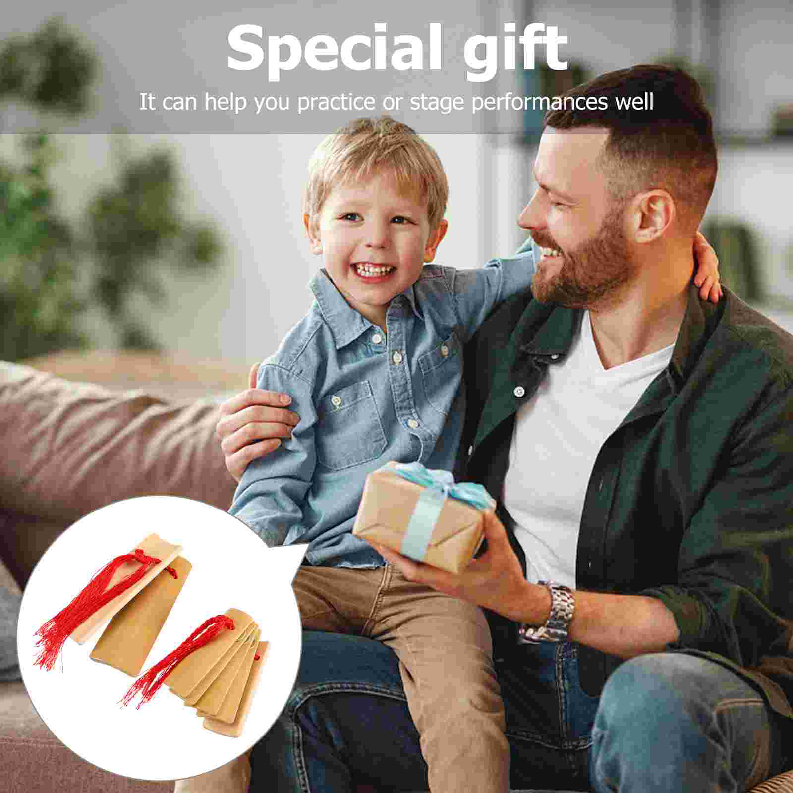 1 Pair Practical Chinese Bamboo Clapper Instrument Hand Percussion Instrument Traditional Kuaiban