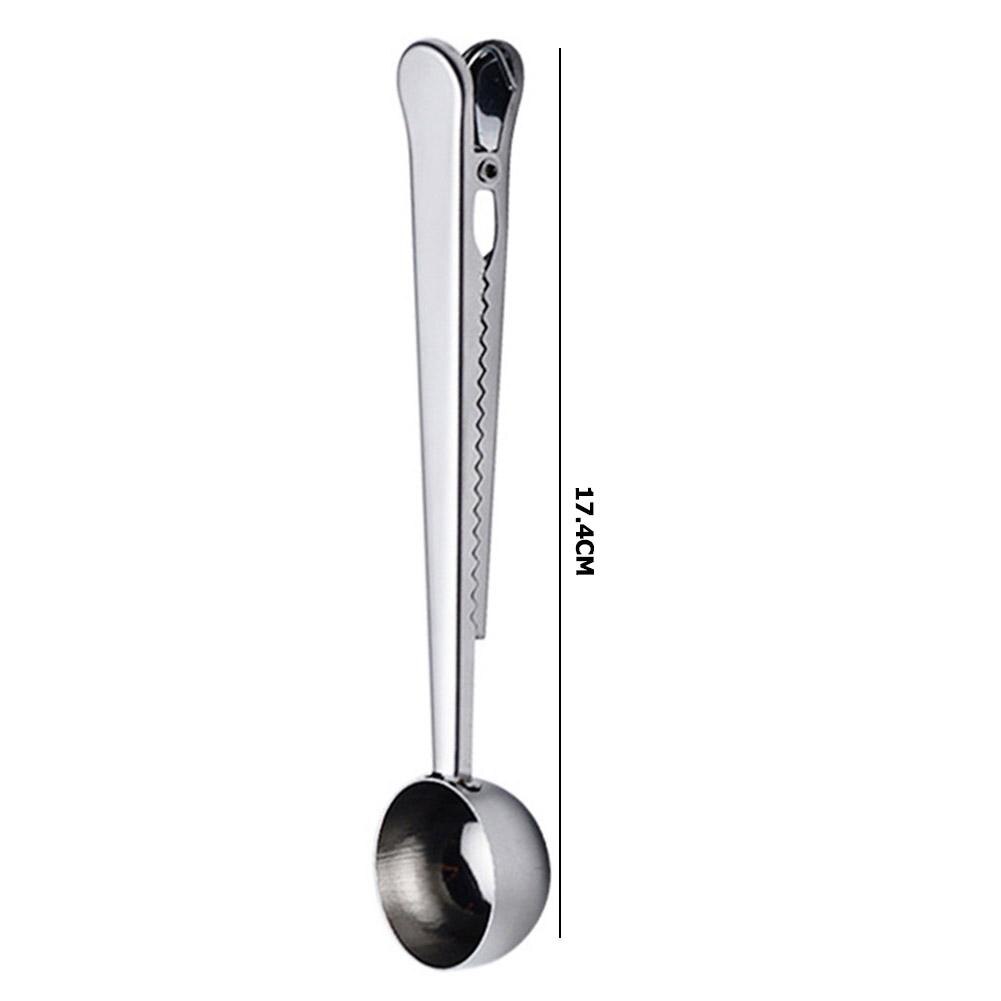 Multifunctional Stainless Steel Coffee Measuring Scoop Scoops with Bag Seal Clip Beautiful More and Health: A