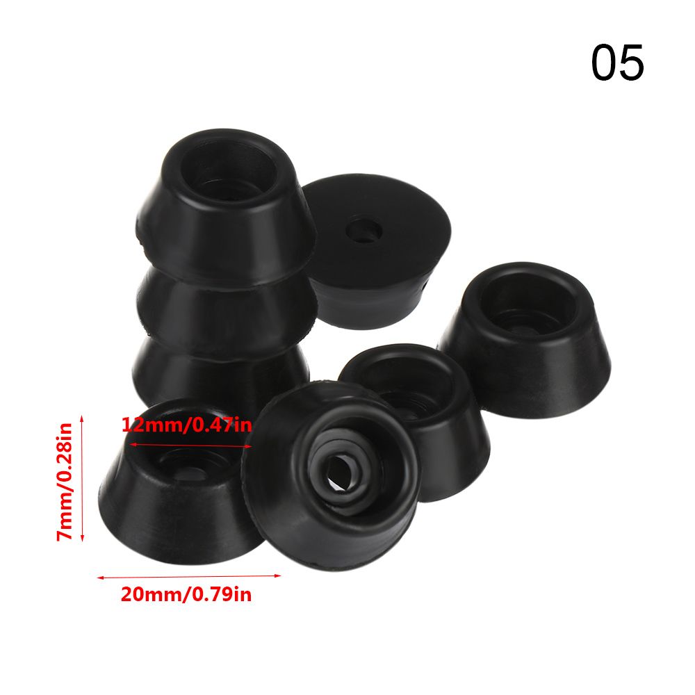 10pcs Clear Soft Furniture Chair Table Feet Leg Bottom Non-slip Anti-skid Glides Wooden Floor Protector Non-noise Screw on Pad: Coffee