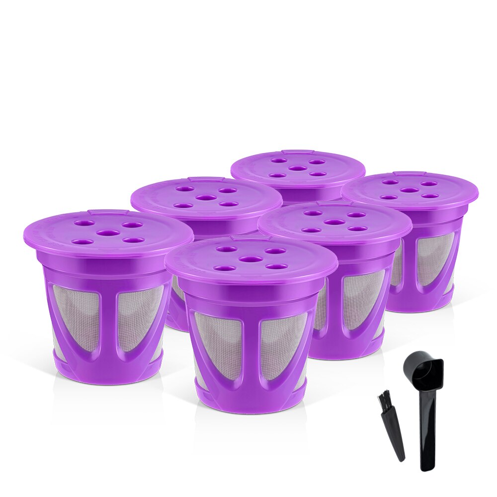 Capsules de café réutilisables, dosettes filtrantes, rechargeables, compatibles avec Keurig K suprême et K suprême Plus: 6P