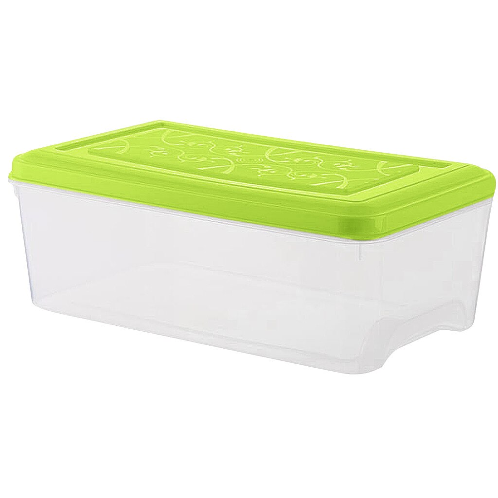 2#Kitchen Plastic Food Vegetable Storage Container Organizer Fridge Storage Box Food Containers Small Refrigerator Storage Boxes